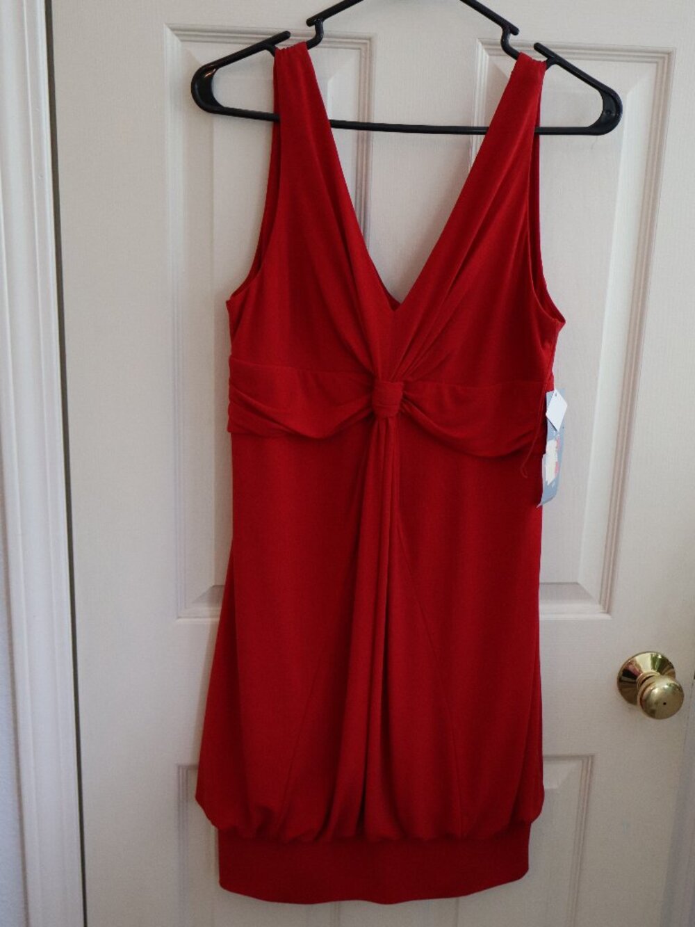 Red London Times Y2K Bubble Hem Dress